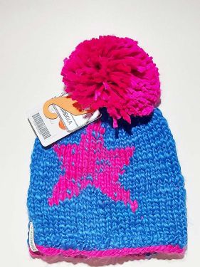 Muts, blauw met ster