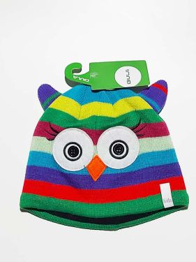 Muts, beanie met vogelgezichtje