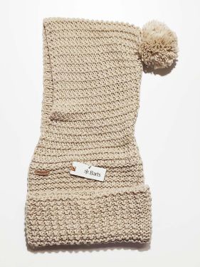 Muts, hoodie met pompon