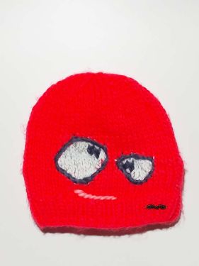 Muts, beanie met gezichtje